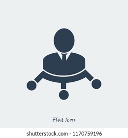 man vector icon, stock vector illustration flat design style