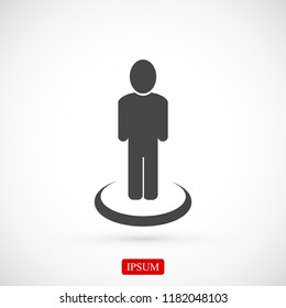 man vector Icon, stock vector illustration flat design style