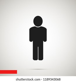 man Vector icon, stock vector illustration flat design style