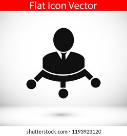 man vector icon, stock vector illustration flat design style