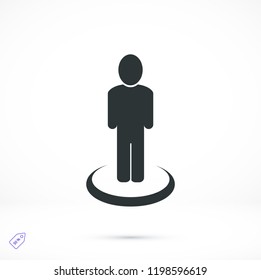 man vector Icon, stock vector illustration flat design style