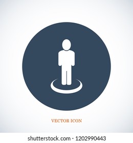 man vector Icon, stock vector illustration flat design style