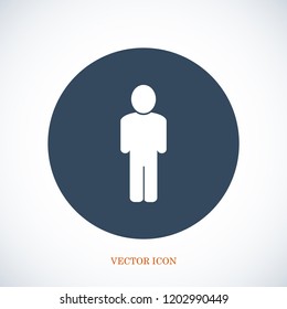 man Vector icon, stock vector illustration flat design style