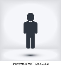 man Vector icon, stock vector illustration flat design style