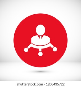 man vector icon, stock vector illustration flat design style