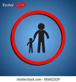 Man vector icon. Web design style.