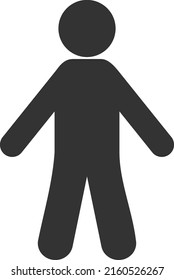 Man vector illustration. Flat illustration iconic design of man, isolated on a white background.