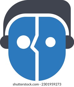 man Vector illustration on a transparent background. Premium quality symmbols. Glyphs vector icons for concept and graphic design. 