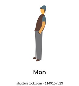 Man vector vector isolated on white background for your web and mobile app design, Man vector logo concept