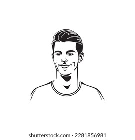 A man vector line art work.