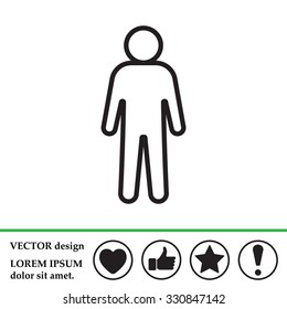 Man - vector line icon
