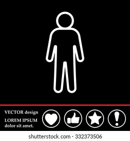 Man - vector line icon