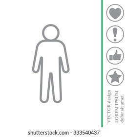 Man - vector line icon