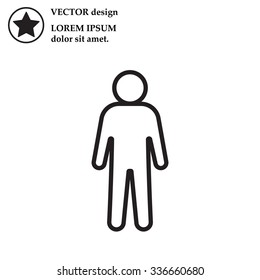 Man - vector line icon