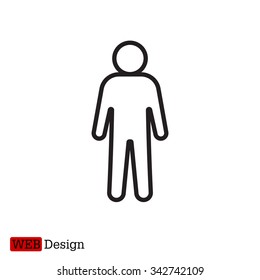Man - vector line icon