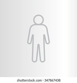 Man - vector line icon