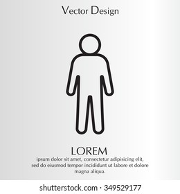 Man - vector line icon