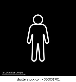 Man - vector line icon
