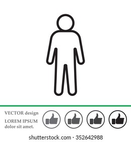 Man - vector line icon