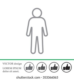 Man - vector line icon