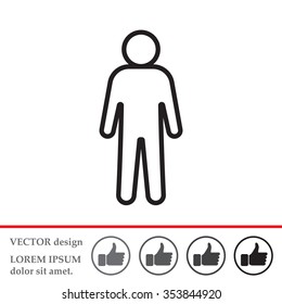 Man - vector line icon