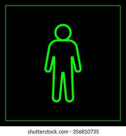 Man - vector line icon
