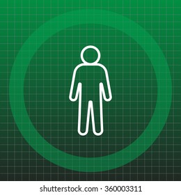 Man - vector line icon