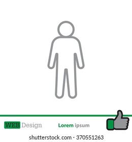 Man - vector line icon