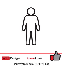 Man - vector line icon