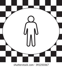 Man - vector line icon