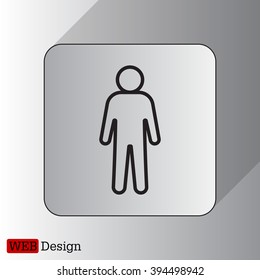 Man - vector line icon