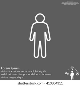 Man - vector line icon