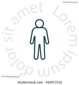 Man - vector line icon