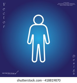 Man - vector line icon