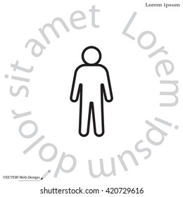 Man - vector line icon