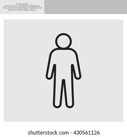 Man - vector line icon
