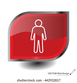 Man - vector line icon