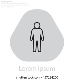 Man - vector line icon
