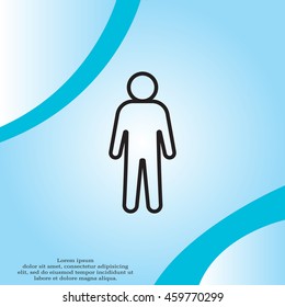 Man - vector line icon