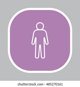 Man - vector line icon