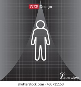 Man - vector line icon