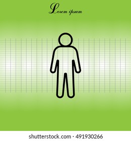 Man - vector line icon
