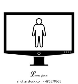 Man, vector line icon