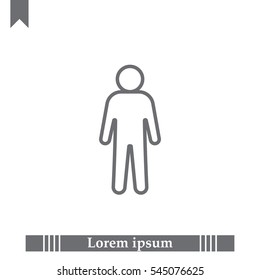 Man - vector line icon