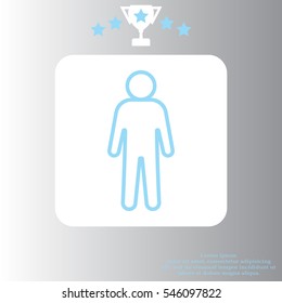 Man - vector line icon