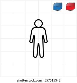Man - vector line icon