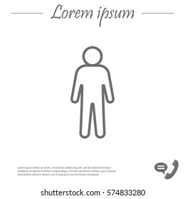 Man - vector line icon