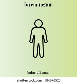 Man - vector line icon