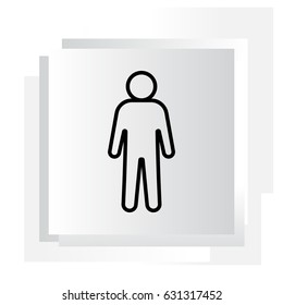 Man - vector line icon