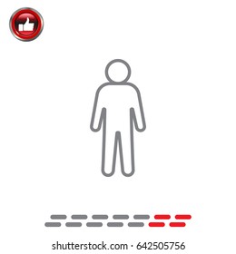 Man - vector line icon
